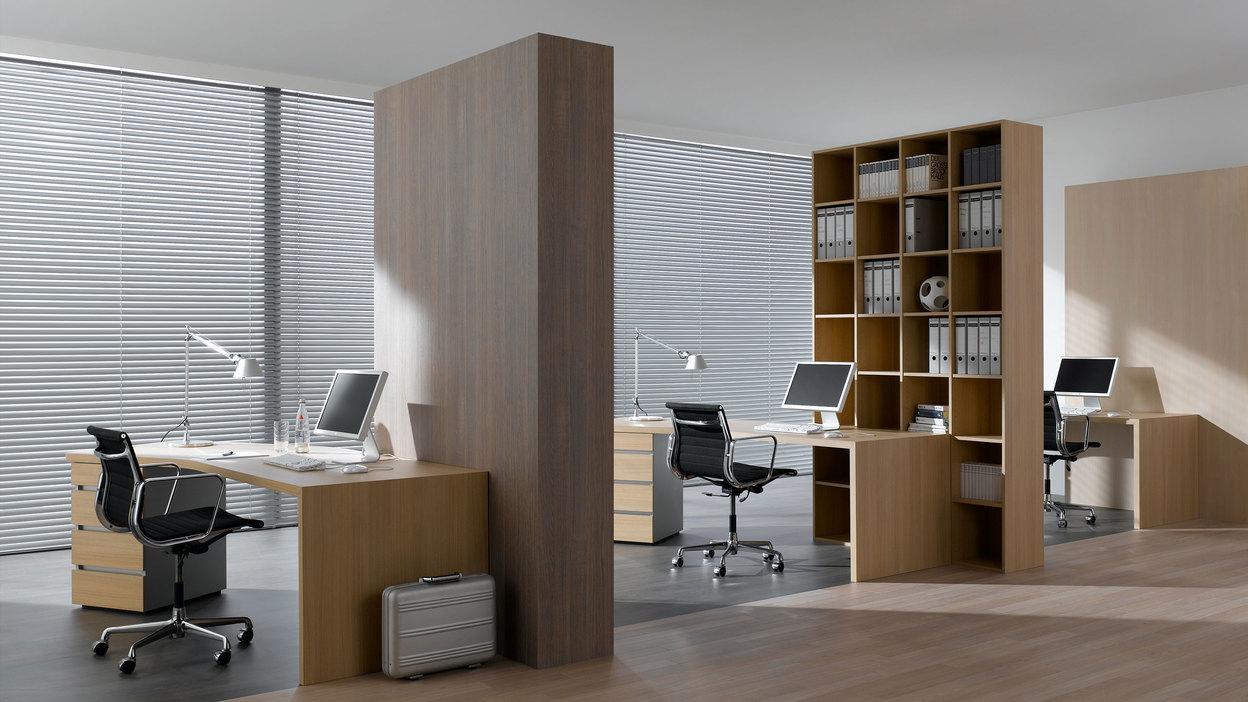 Impressionen eines Arbeitszimmers Impression eines Arbeitszimmers im Stil Großraumbüro
